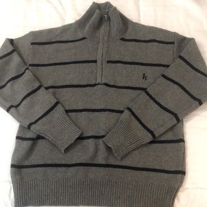 Striped oversized knitted pullover